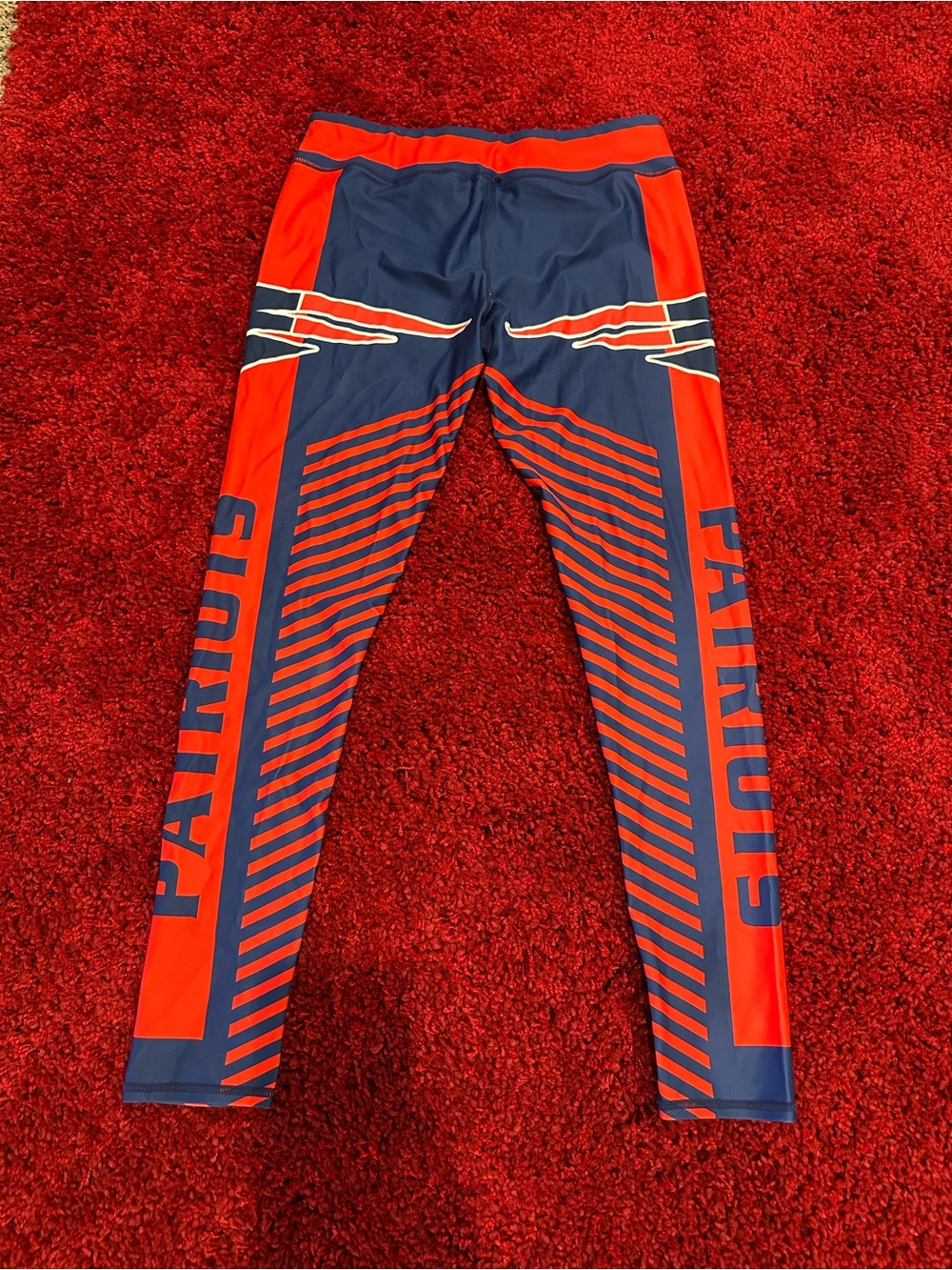 Kids Red and Navy 'Patriots' Athletic Leggings